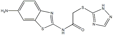 N-(6-amino-1,3-benzothiazol-2-yl)-2-(1H-1,2,4-triazol-5-ylsulfanyl)acetamide Struktur