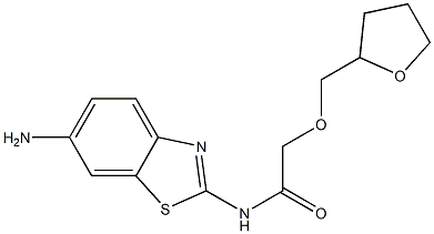 N-(6-amino-1,3-benzothiazol-2-yl)-2-(oxolan-2-ylmethoxy)acetamide Struktur