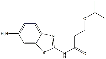 N-(6-amino-1,3-benzothiazol-2-yl)-3-(propan-2-yloxy)propanamide Struktur