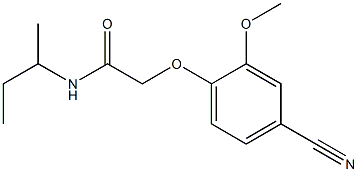 N-(sec-butyl)-2-(4-cyano-2-methoxyphenoxy)acetamide Struktur