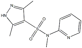 N,3,5-trimethyl-N-pyridin-2-yl-1H-pyrazole-4-sulfonamide Struktur