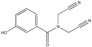 N,N-bis(cyanomethyl)-3-hydroxybenzamide Struktur