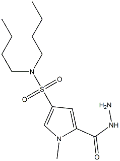 N,N-dibutyl-5-(hydrazinocarbonyl)-1-methyl-1H-pyrrole-3-sulfonamide Struktur