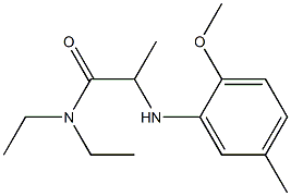 N,N-diethyl-2-[(2-methoxy-5-methylphenyl)amino]propanamide Struktur