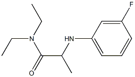 N,N-diethyl-2-[(3-fluorophenyl)amino]propanamide Struktur