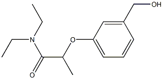 N,N-diethyl-2-[3-(hydroxymethyl)phenoxy]propanamide Struktur