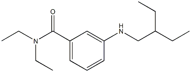 N,N-diethyl-3-[(2-ethylbutyl)amino]benzamide Struktur