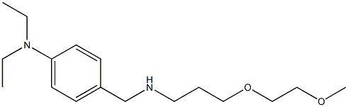 N,N-diethyl-4-({[3-(2-methoxyethoxy)propyl]amino}methyl)aniline Struktur