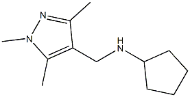 N-[(1,3,5-trimethyl-1H-pyrazol-4-yl)methyl]cyclopentanamine Struktur