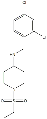 N-[(2,4-dichlorophenyl)methyl]-1-(ethanesulfonyl)piperidin-4-amine Struktur