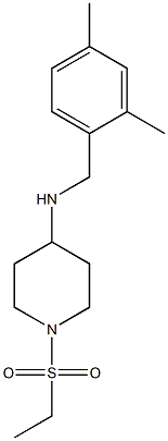 N-[(2,4-dimethylphenyl)methyl]-1-(ethanesulfonyl)piperidin-4-amine Struktur