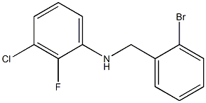 N-[(2-bromophenyl)methyl]-3-chloro-2-fluoroaniline Struktur