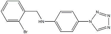 N-[(2-bromophenyl)methyl]-4-(1H-1,2,3,4-tetrazol-1-yl)aniline Struktur