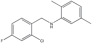 N-[(2-chloro-4-fluorophenyl)methyl]-2,5-dimethylaniline Struktur