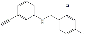 N-[(2-chloro-4-fluorophenyl)methyl]-3-ethynylaniline Struktur