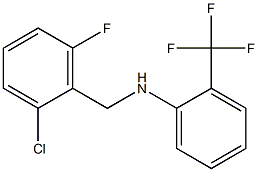 N-[(2-chloro-6-fluorophenyl)methyl]-2-(trifluoromethyl)aniline Struktur