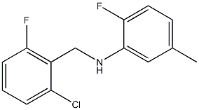 N-[(2-chloro-6-fluorophenyl)methyl]-2-fluoro-5-methylaniline Struktur