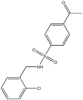 N-[(2-chlorophenyl)methyl]-4-acetylbenzene-1-sulfonamide Struktur