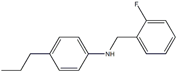 N-[(2-fluorophenyl)methyl]-4-propylaniline Struktur