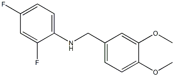 N-[(3,4-dimethoxyphenyl)methyl]-2,4-difluoroaniline Struktur