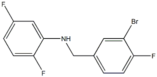 N-[(3-bromo-4-fluorophenyl)methyl]-2,5-difluoroaniline Struktur