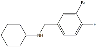 N-[(3-bromo-4-fluorophenyl)methyl]cyclohexanamine Struktur