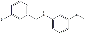 N-[(3-bromophenyl)methyl]-3-(methylsulfanyl)aniline Struktur