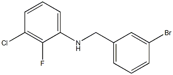 N-[(3-bromophenyl)methyl]-3-chloro-2-fluoroaniline Struktur