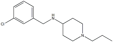 N-[(3-chlorophenyl)methyl]-1-propylpiperidin-4-amine Struktur