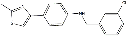 N-[(3-chlorophenyl)methyl]-4-(2-methyl-1,3-thiazol-4-yl)aniline Struktur