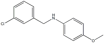 N-[(3-chlorophenyl)methyl]-4-methoxyaniline Struktur