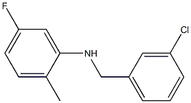 N-[(3-chlorophenyl)methyl]-5-fluoro-2-methylaniline Struktur