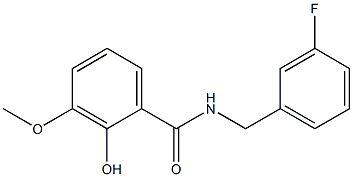 N-[(3-fluorophenyl)methyl]-2-hydroxy-3-methoxybenzamide Struktur