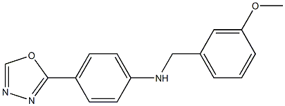 N-[(3-methoxyphenyl)methyl]-4-(1,3,4-oxadiazol-2-yl)aniline Struktur