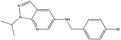 N-[(4-bromophenyl)methyl]-1-(propan-2-yl)-1H-pyrazolo[3,4-b]pyridin-5-amine Struktur