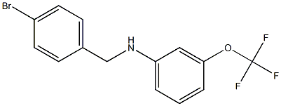 N-[(4-bromophenyl)methyl]-3-(trifluoromethoxy)aniline Struktur