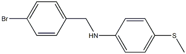 N-[(4-bromophenyl)methyl]-4-(methylsulfanyl)aniline Struktur