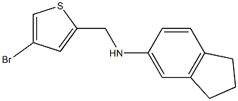 N-[(4-bromothiophen-2-yl)methyl]-2,3-dihydro-1H-inden-5-amine Struktur