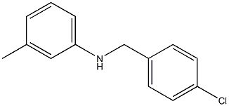 N-[(4-chlorophenyl)methyl]-3-methylaniline Struktur