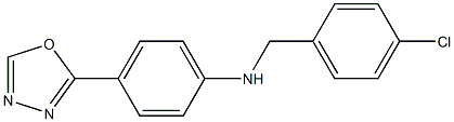 N-[(4-chlorophenyl)methyl]-4-(1,3,4-oxadiazol-2-yl)aniline Struktur