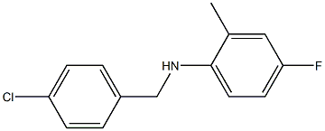 N-[(4-chlorophenyl)methyl]-4-fluoro-2-methylaniline Struktur