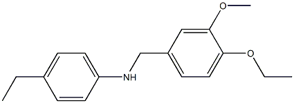 N-[(4-ethoxy-3-methoxyphenyl)methyl]-4-ethylaniline Struktur