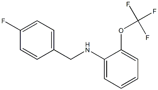 N-[(4-fluorophenyl)methyl]-2-(trifluoromethoxy)aniline Struktur