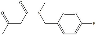 N-[(4-fluorophenyl)methyl]-N-methyl-3-oxobutanamide Struktur