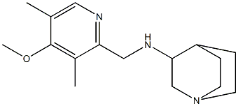 N-[(4-methoxy-3,5-dimethylpyridin-2-yl)methyl]-1-azabicyclo[2.2.2]octan-3-amine Struktur