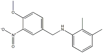 N-[(4-methoxy-3-nitrophenyl)methyl]-2,3-dimethylaniline Struktur