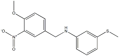 N-[(4-methoxy-3-nitrophenyl)methyl]-3-(methylsulfanyl)aniline Struktur