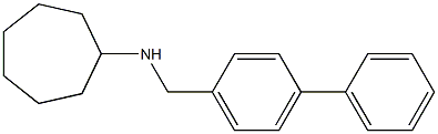 N-[(4-phenylphenyl)methyl]cycloheptanamine Struktur