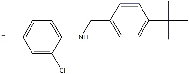 N-[(4-tert-butylphenyl)methyl]-2-chloro-4-fluoroaniline Struktur