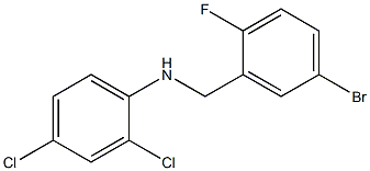 N-[(5-bromo-2-fluorophenyl)methyl]-2,4-dichloroaniline Struktur